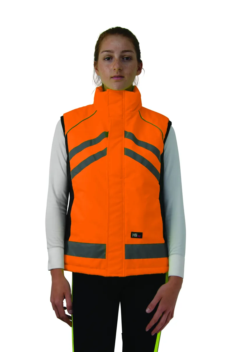 Hy Equestrian Ladies Padded Gilet - Orange